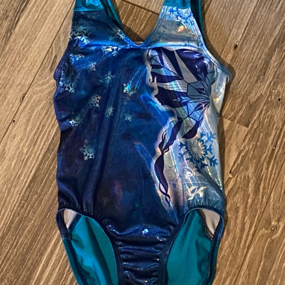 GK Disney Frozen Elsa Gymnastics Leotard in Size CM